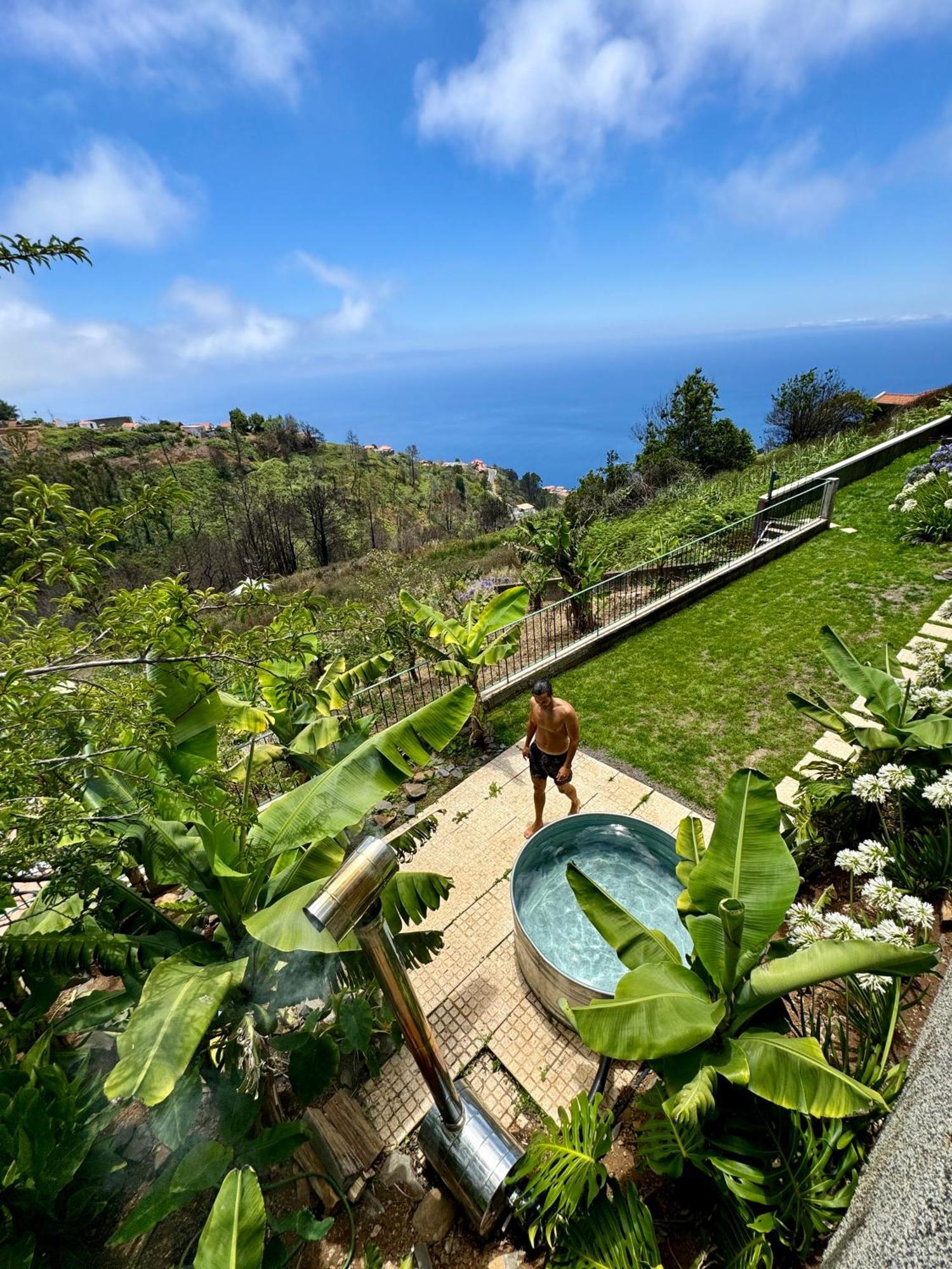 Panoramablick - 3-Bett Villa Mit Sonnenterrassen Fajã da Ovelha Exterior foto